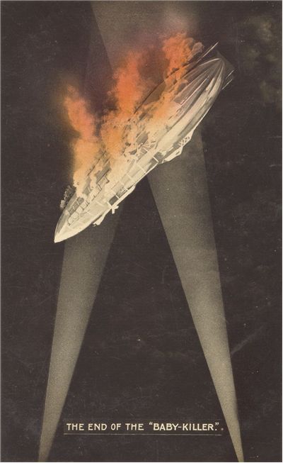 Picture of British propaganda postcard Zeppelin