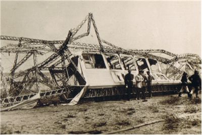 Wreckage of Passenger Car of Schwaben after the Fire 