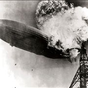 Picture of Zeppelin LZ 129 Hindenburg Catching Fire